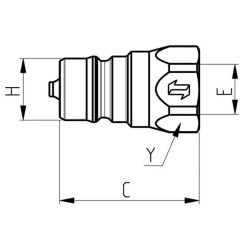 New Holland TN70F NV12GASM Quick release coupling male 1/2" - 12.5 - 1/2 BSP
