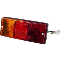 New Holland TN75FA 02752000 Rear light rectangular, red/amber, bolt on, 160x67mm AMP plug, Cobo