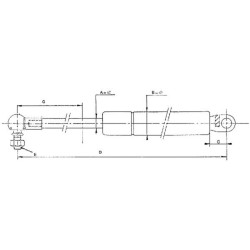New Holland TN80F 5121729N Adjustable rod 410/790mm