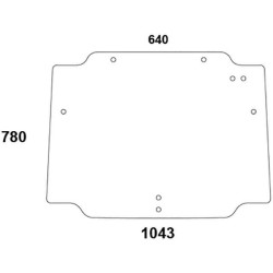 New Holland TN90F 44910455N Rear window upper