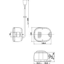 New Holland TN95VA 05470000 Work light Halogen, square, 12V, transparent, Cobo