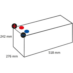 New Holland 8970 A 700038105KR Battery 12V 200Ah 1050A UK: H625 Kramp