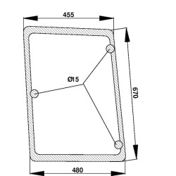 New Holland T7510 D7125 Side window
