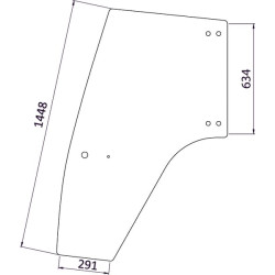 New Holland T7530 D7127 Door window
