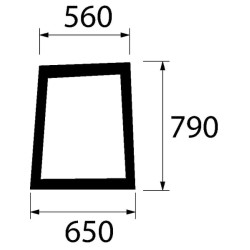 New Holland 7635 82002229KR Side window