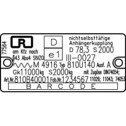 New Holland 5640 RO810B40006 Trailer coupling 140x80mm