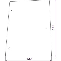 New Holland 6640 D6721 Side glass