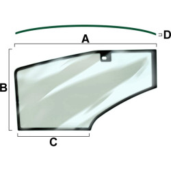 New Holland 6640 VPM7340 Door glass