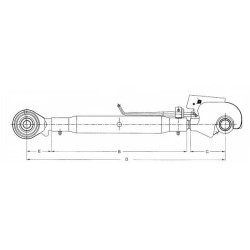 New Holland 6640 TP660 Toplink + hook cat. 2