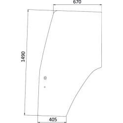 New Holland 7740 82000367KR Door glass