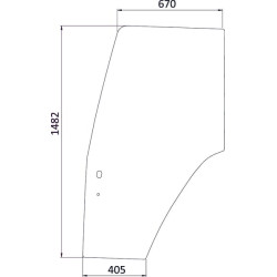 New Holland 7740 82000396KR Door glass
