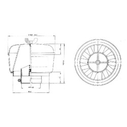 New Holland 7740 PBH001249 Pre-cleaner with Hose Clamp Donaldson