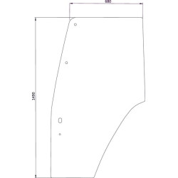 New Holland 8240 D6718 Door glass