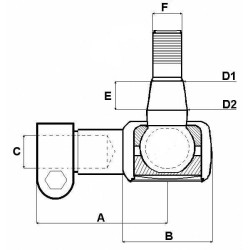 New Holland 8240 SHP416KR Tie rod end