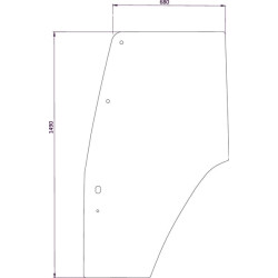New Holland G170 D6719 Door glass
