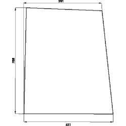 New Holland G240 D6826 Side window