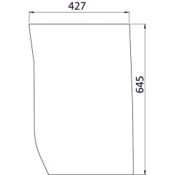 New Holland T7040 87304259N Lower windscreen RH