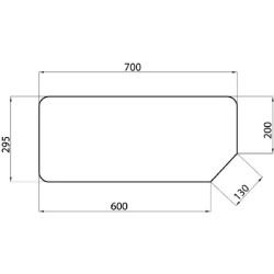 New Holland L60 D6714 Rear window lower