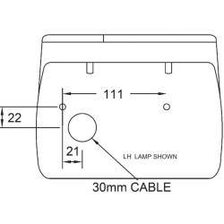 New Holland L75 P905800 Direction and position light RH Halogen, front, rectangular, 24V, white/amber, bolt on, 200x85x85mm, Bri