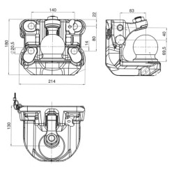 New Holland L75 00670040A02 Tow ball coupler