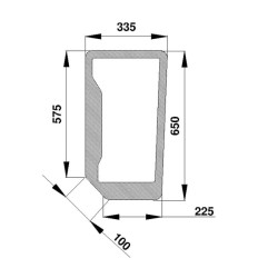 New Holland L95 D6704 Windscreen lower