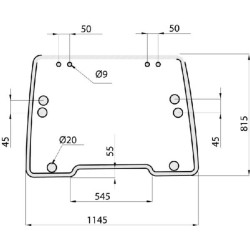New Holland L95 D9030A Windscreen tiltable