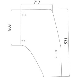 New Holland T5050 87302769N Door glass