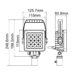 New Holland T9.560 LA10446 Square worklight and handle