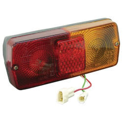 New Holland TD60DPlus 1097773 Rear light LH rectangular, 12V, red/amber, bolt on, 184x76mm AMP plug, Cobo
