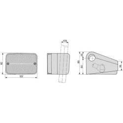 New Holland TD80DPlus 03271000 Direction and position light LH Halogen, front, rectangular, 12V, amber/transparent, bolt on, 122