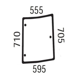 New Holland TD90D 5089556N Side Window