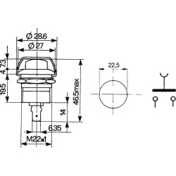 New Holland TN75N 17153000 Push Switch
