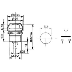 New Holland TN75N 17153000 Push Switch