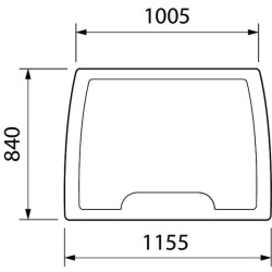 New Holland TS100 84256438 Cristal superior delantero