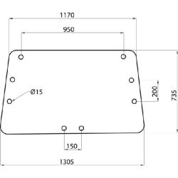 Case - IH 644 D520483 Galinio lango viršutinė dalis