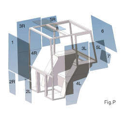New Holland T8.320CVT - Engine Tier 4B 87309738 Rear window CNH