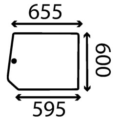 New Holland TVT195 340602A1 Rear window