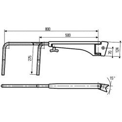 New Holland TVT195 8HG501257032 Mirror arm telescopic left