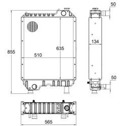 New Holland TM115 82013306N Radiator