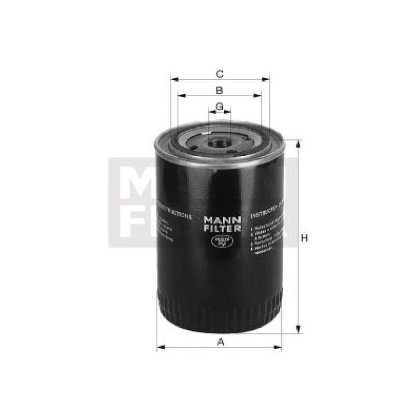 New Holland T6.165 Stage V (7/20 -) Dynamic Command Stage V W9501 Oil filter