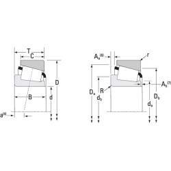 Case - IH 644 1512315245 kūginis ritininis guolis 31,75x62x18,17mm Timken