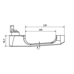 Case - IH MX100 Maxxum CA4045 Išorinių durų užraktas kairėje/dešinėje