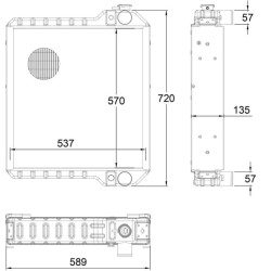 Case - IH MX100 Maxxum 135691A3N radiatorius