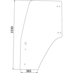 New Holland TM140 82036000KR Door glass