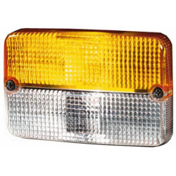 New Holland TL80 9EL997459001 Light lens, amber/transparent, rectangular LH/RH Hella