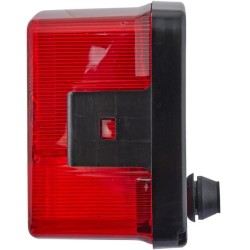 Case - IH 644 2SD002776231 Galinis žibintas LH kvadratinis, 12V, gintaras/raudonas, užsukamas, 95x54,5x90mm, Hella