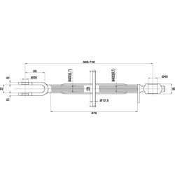 Case - IH 644 3148914R91GP Korpuso lygio reguliavimas