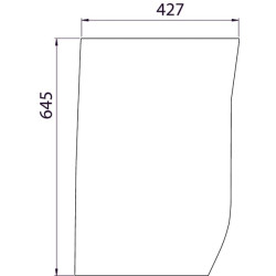 New Holland T6.140 - Engine TIER 4B (7/13-12/15) 87304261N Lower windscreen LH