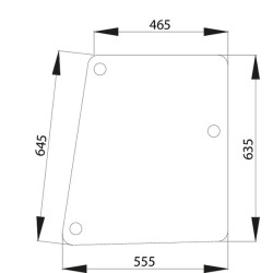 Case - IH 743 / 743XL D520512B Šoninis langas