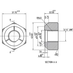 Case - IH MXM150 81833776N rato veržlė NH